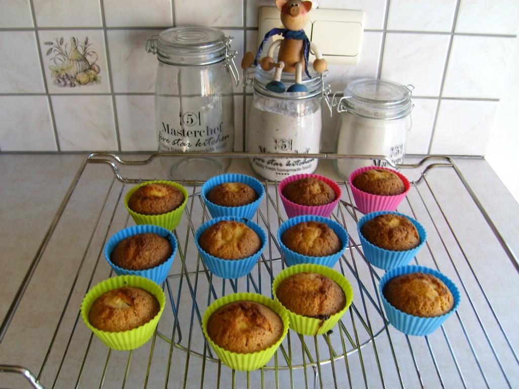 Dessert: cupcakes gevuld met appel en confituur