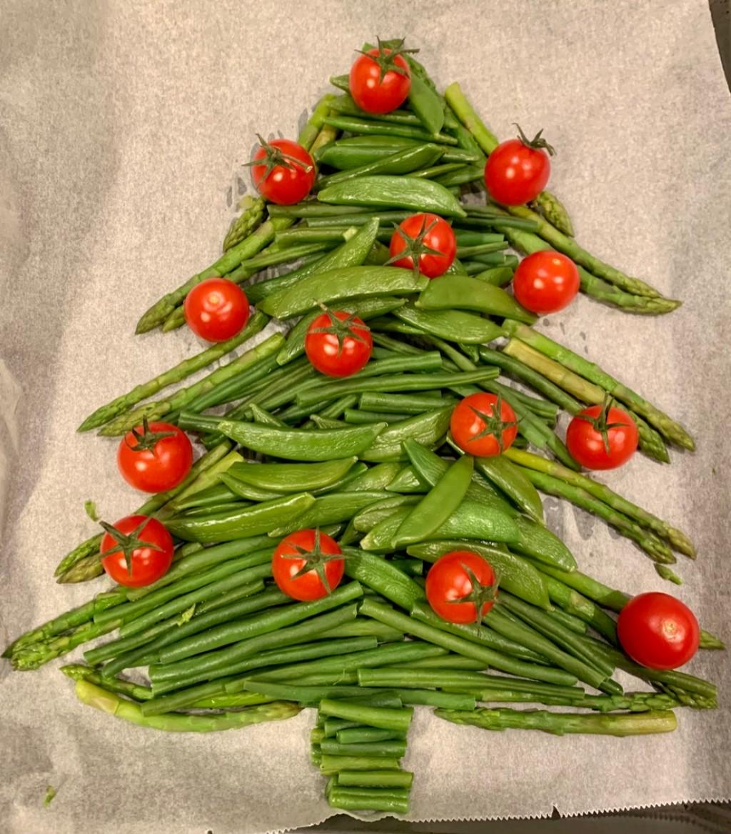 Groen(t)e kerstboom van de bakplaat