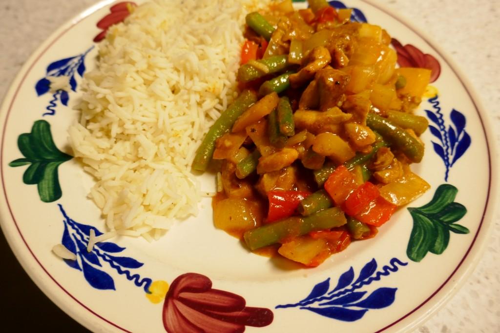 Kip Jalfrezi uit India.