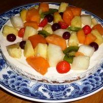 Yoghurttaart met vers fruit (no bake)