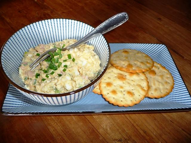 Eiersalade met truffelmayonaise