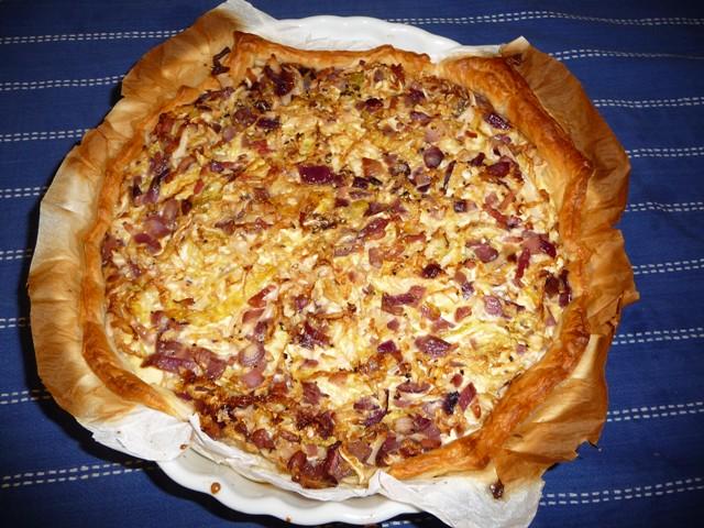 Quiche met savooiekool en spek