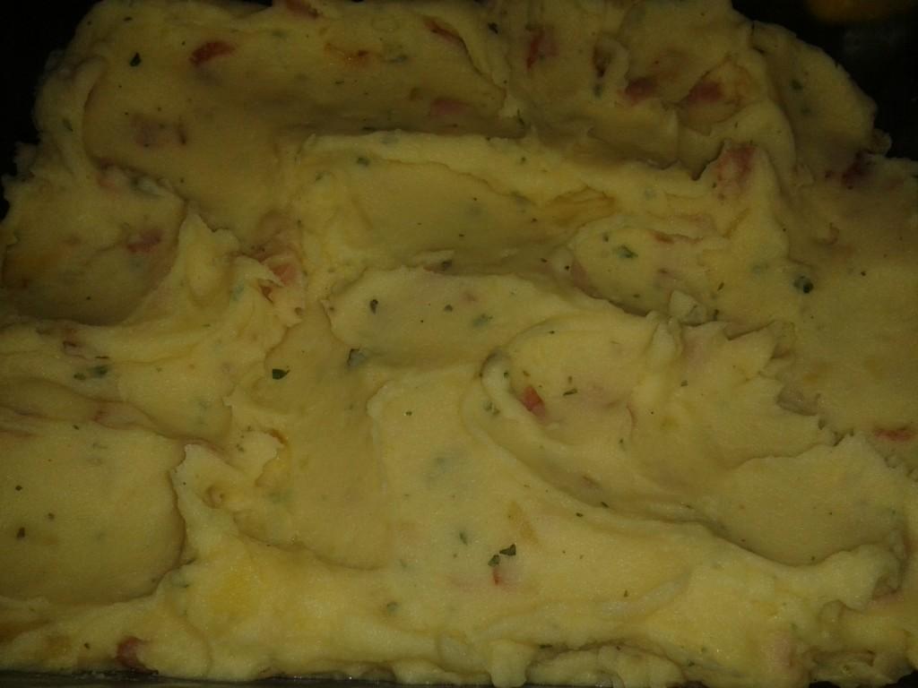 Aardappelpuree met gekaramelliseerde sjalotjes