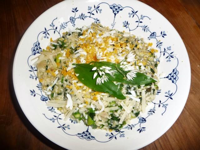 Risotto met (groene) asperges en daslook