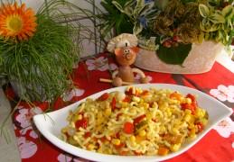 Pasta met frisse kleuren