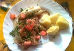 Zalm met witlof en Hertog Jan Dubbel