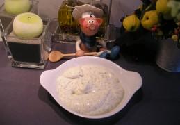 Saus : truffel creme met  dille en mayonaise