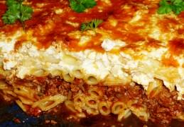 Griekse Pasticcio macaronia