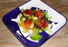 Gekarameliseerde coquilles met honing limoensaus