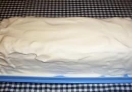 IJscake met rode bessen