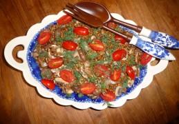 Linzensalade met champignons (Čočkový salát se žampiony)