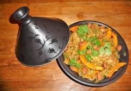 Tajine met kip en pompoen