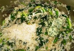 Risotto met (groene) asperges en daslook