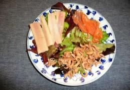 Trio van vis met zalm, paling en Hollandse garnalen