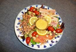 Trio van vis met zalm, paling en Hollandse garnalen