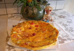 Omelet met zoete aardappel 