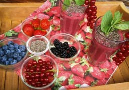 Smoothie met bosvruchten en Chia zaad