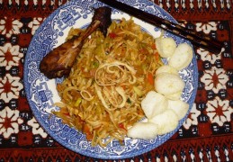 Hollandse bami met veel groenten