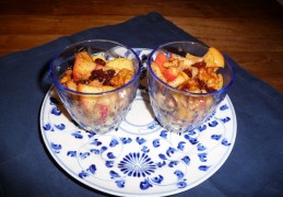 Appel crumble met speculaaskruiden en pepernoten