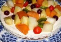 Yoghurttaart met vers fruit (no bake)