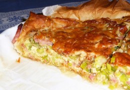 Quiche Lorraine met prei en kaas