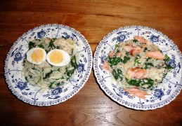 Risotto met asperges en spinazie