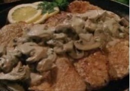 Schnitzels met champignon-citroensaus