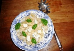 Pasta met kip en asperges