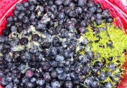 Blauwe bessenjam met limoen en limoncello