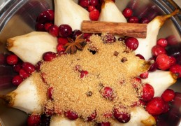 Kerst: Stoofperen met cranberry's en port